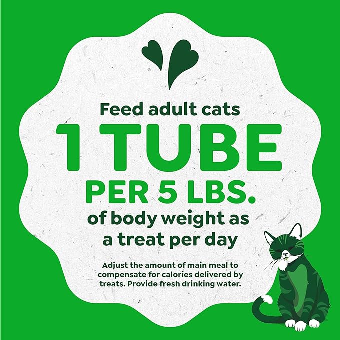Greenies Feline Smart Purees Skin & Fur Health Lickable Cat Treats with Real Salmon, 0.49 oz. Tubes, 4 Count (Pack of 11)