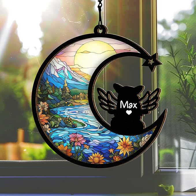 Chillever Pembroke Welsh Corgi Memorial Suncatcher – Personalized Dog Loss Keepsake, Pet Remembrance Gift