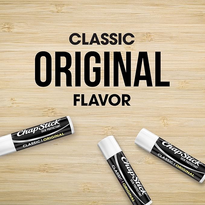ChapStick Cherry Lip Balm 4-Pack + 1 Original ChapStick, Lip Moisturizer, 0.15 Oz Ea (5 Piece Set)