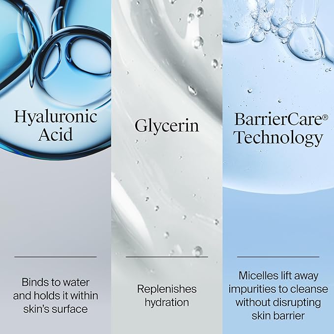 Neutrogena Hydro Boost Hydrating Face Wash & Makeup Remover, Gentle Facial Cleanser Gel with Hyaluronic Acid, Locks Moisture for Soft Supple Skin, Hypoallergenic, Oil-Free, Soap-Free, 7.8 fl oz