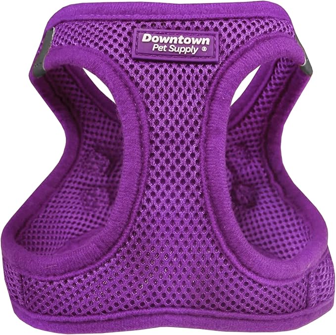 Downtown Pet Supply Step in Dog Harness No Pull, XX-Large, Purple - Adjustable Harness with Padded Mesh Fabric and Reflective Trim - Buckle Strap Harness for Dogs