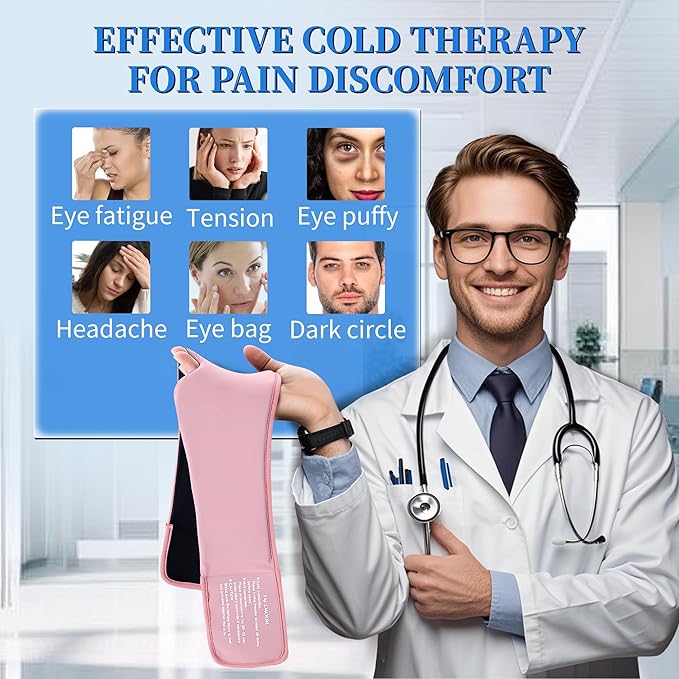 Cooling Face Mask for Morning Routine: Self Care Gifts for Women - Gel Eye Mask for Eye Care,Reduce Puffiness - Flexible Cold Compress for Skincare & Home Spa,Ice Pack Gift for Mom, Valentines Day