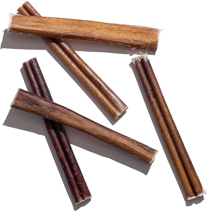 Jack&Pup 6 Inch Bully Sticks for Medium Dogs | Thick Odor Free Bully Sticks for Large Dogs | All Natural Beef Pizzle Sticks (Thick, 15 Pack)