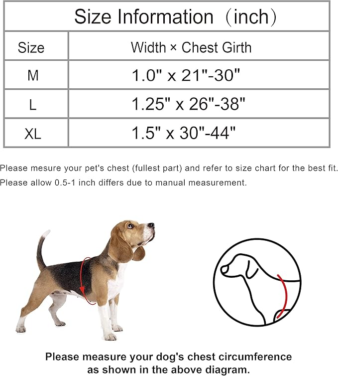 Kruz No Pull Dog Harness (Chest 21”-30”, Weight 22-53 lbs) Heavy-Duty Pet Harness for Medium Breeds, Ultra-Comfort Fit, Lifetime Durability, Adjustable Dog Harness No Pull Design (Red, Medium)