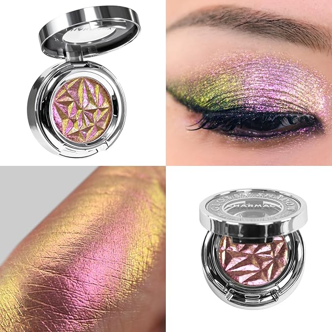 CHARMACY Duochrome Eyeshadow, Insane Shifters Chameleon Eyeshadow, Creates High-Impact, Metallic Eye Looks, 100% Vegan and Cruelty Free, 1.9g (#806)