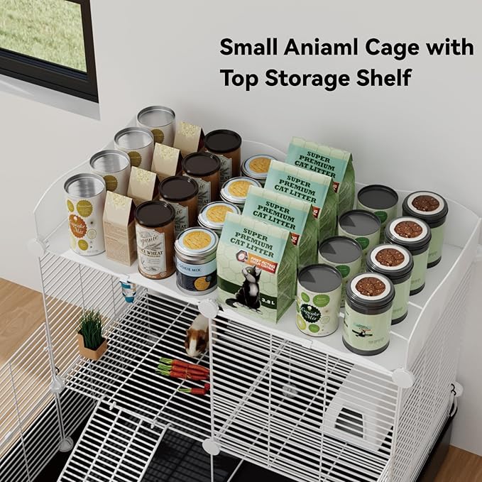 Large Guinea Pig Cages Indoor: Small Animal Pet Playpen Metal Fence Yard with Waterproof Mat for Hamster Rabbit Bunny Ferret Rat Chinchilla Hedgehog