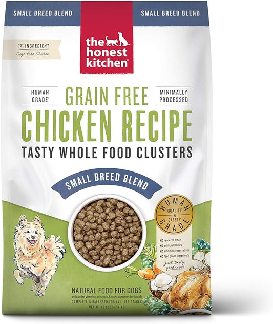 The Honest Kitchen Human Grade Whole Food Clusters Small Breed Blend Grain Free Dry Dog Food - Chicken, 10 Pound Bag