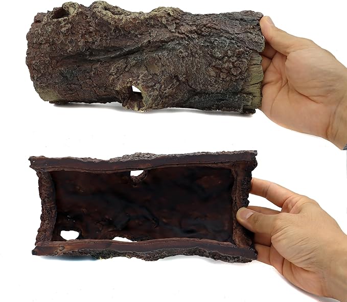 JIHAQUA Reptile Bark Terrarium Decor - Lizard, Snake & Reptile Hide, Spider Cave