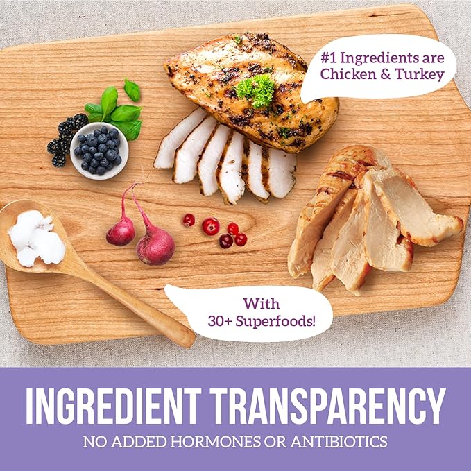 Health Extension Grain Free Chicken & Turkey Dry Dog Food - 30+ Superfoods and Probiotics for All Life Stages (1lb)