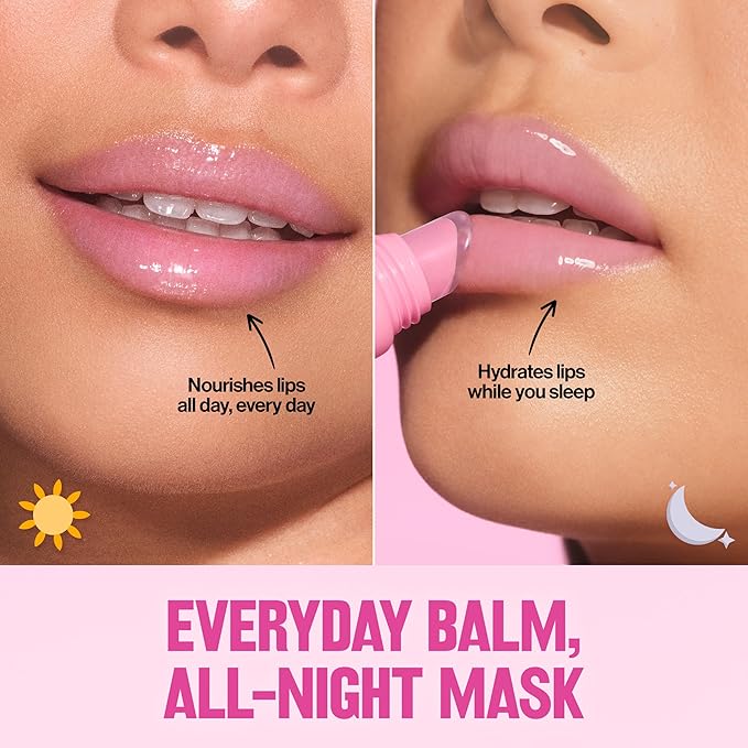 Revlon Glimmer Lip Treat Balm + Mask™, Overnight Peptide Lip Treatment, Hydrating, 005 Hibiscus Spritz, 0.4 fl oz