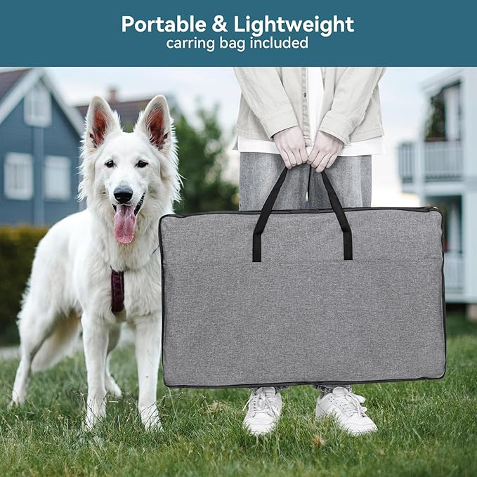 Petsfit Portable Dog Playpen for for Large Dogs/Cat/Rabbit/Chick, with Water Bottle Holder and Carrying Case, for Travel/Indoor/Outdoor Use, Large (45.5"x45.5"x28.5")