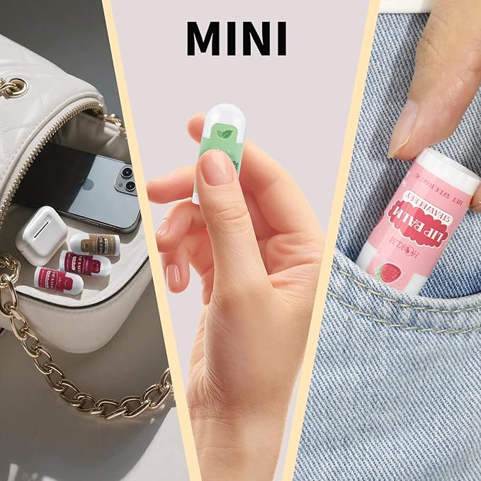 Mini Lip Balm 130 Pack, Natural Lip Balms with Vitamin E and Coconut Oil. Moisturizes for Dry Lips, Perfect for Christmas Gifts, Party Favors, Gift Bags and Small Gifts-13 Flavors