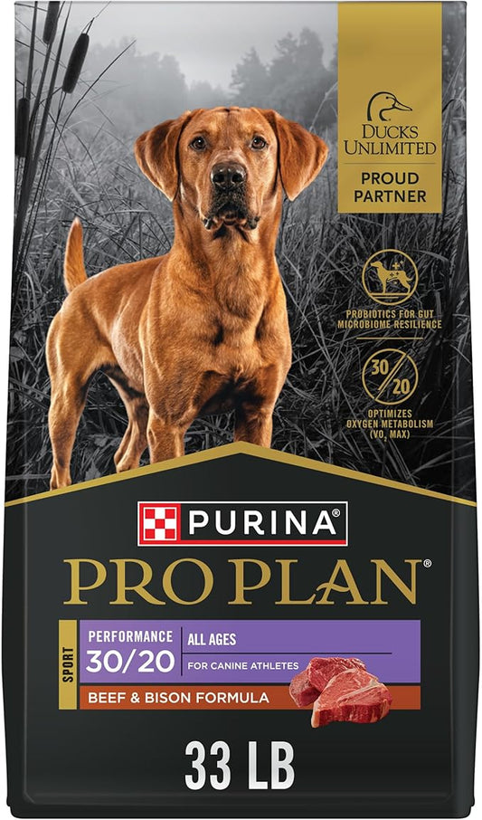 Purina Pro Plan Sport Performance 30/20 Beef and Bison Formula Dry Dog Food - 33 lb. Bag