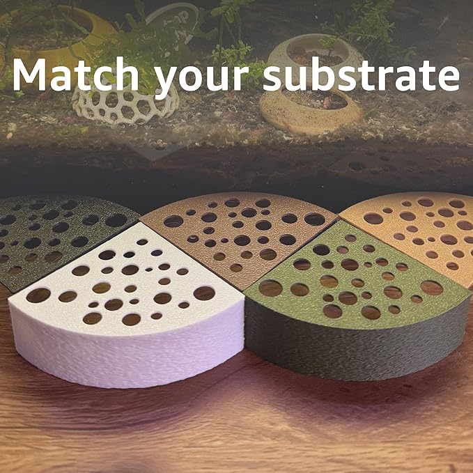 CTWPets Half Shrimp Breeding Protector | Shrimp Breeding Cave Aquarium Tunnel (Brown, 2 Pack)