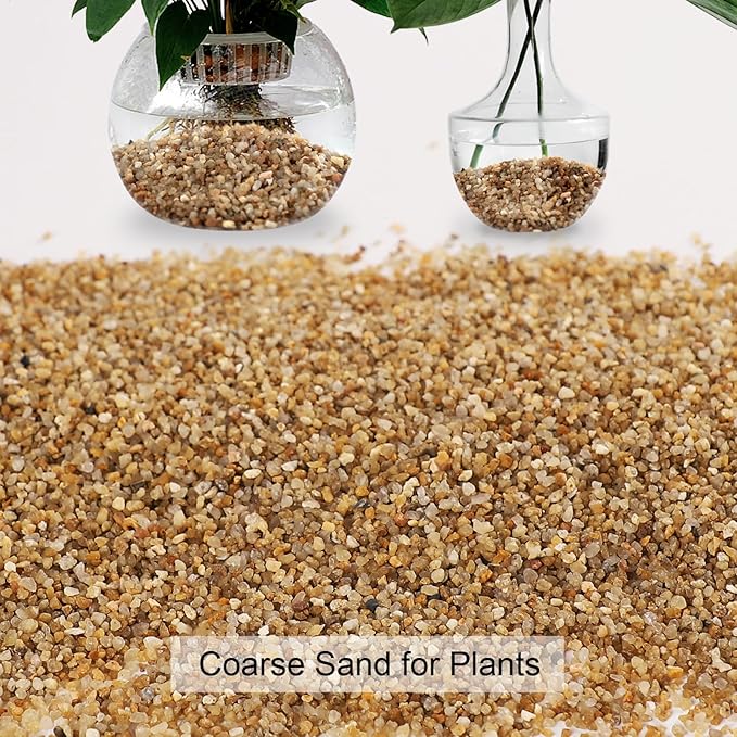 11LB 0.03-0.08 Inch Sand 100% Natural Stone Sand for Aquarium Silica Sand for Fire Pit Decorative Sand for Landscaping Coarse Sand for Fish Tank