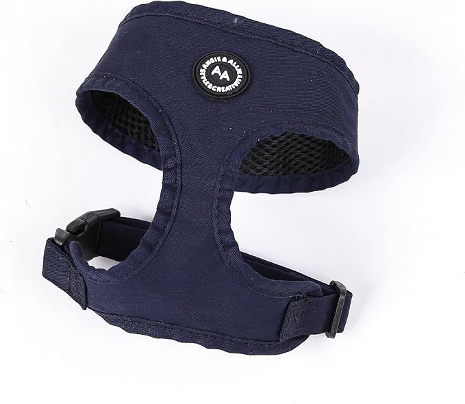 Angie and Allie Organic Cotton Dog Harness,No Pull Pet Harness with Leash D-Ring,Adjustable Soft Padded Dog Vest,Comfortable,Sustainable,Breathable and Stylish for Your Canine Companion