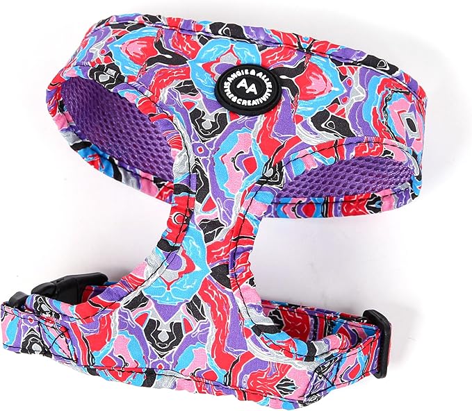 Angie and Allie Organic Cotton Dog Harness,No Pull Pet Harness with Leash D-Ring,Adjustable Soft Padded Dog Vest,Comfortable,Sustainable,Breathable and Stylish for Your Canine Companion