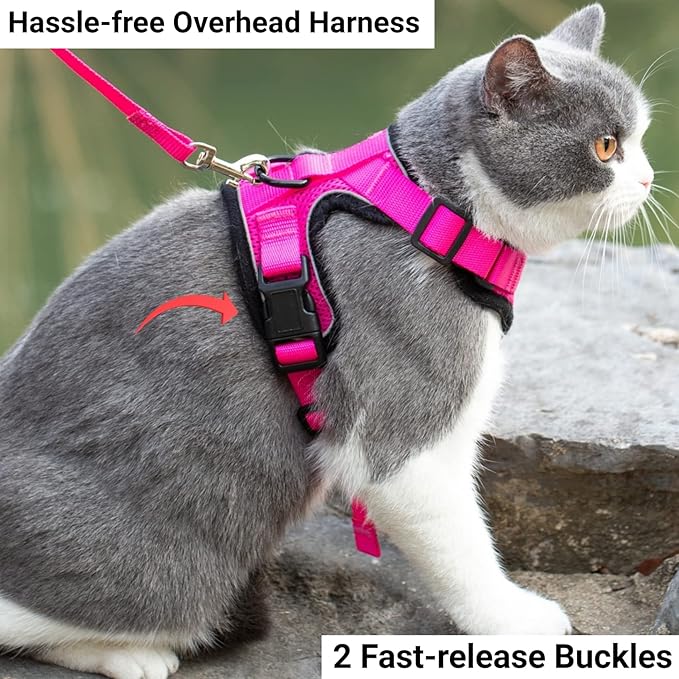 Mr. Peanut's PurrTrek Reflective Cat Harness with Matching Leash (Extra Small, Blue)