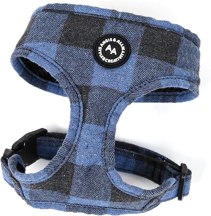 Angie and Allie Organic Cotton Dog Harness,No Pull Pet Harness with Leash D-Ring,Adjustable Soft Padded Dog Vest,Comfortable,Sustainable,Breathable and Stylish for Your Canine Companion