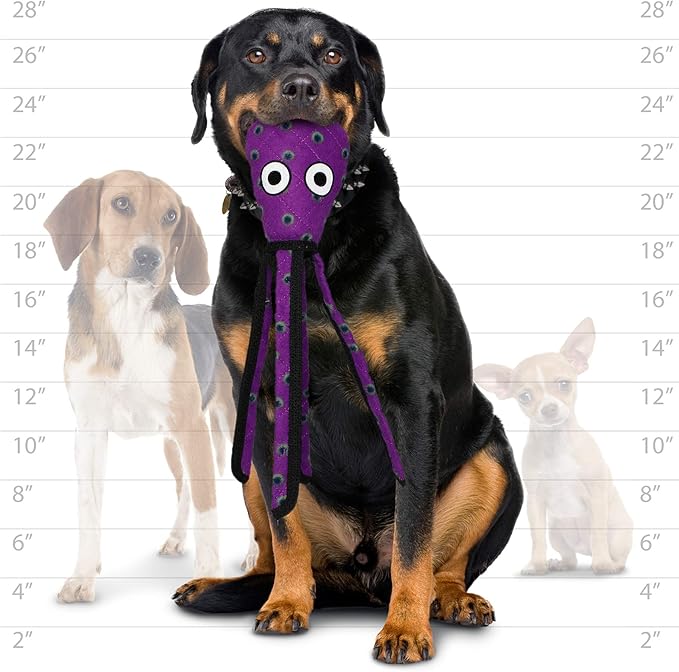 TUFFY - Limited Edition-World's Tuffest Soft Dog Toy- Phrog & Purple Squid- 2 Pack. Squeakers-Multiple Layers.Made Durable, Strong & Tough.(Tug, Toss & Fetch).Machine Washable & Floats
