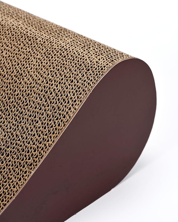Large Cat Scratcher Cardboard Bed, Horizontal Cat Scratcher Cardboard Lounge Bed, 100% Recyclable&Reversible Durable Board Pads Prevents Furniture Damage