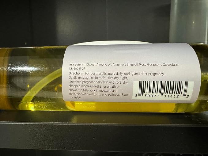 Beurre Belly Oil for Pregnancy | Moisturizing Oils for stretch marks | 8 oz