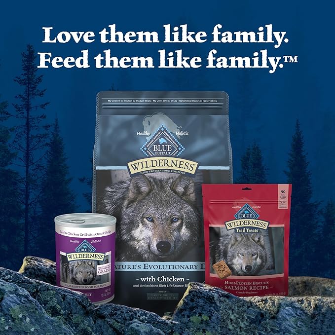 Blue Buffalo Wilderness Natural High-Protein Healthy Weight Dry Food for Large Breed Adult Dogs, Chicken Recipe, 28-lb Bag