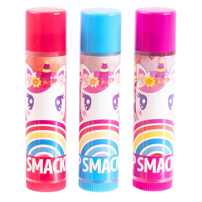 Lip Smacker Magical Unicorn Lip Balm - Moisturizing, Soothing Trio Enchanting Cherry, Rainbow Berry, & Unicorn Delight (Pack of 2)