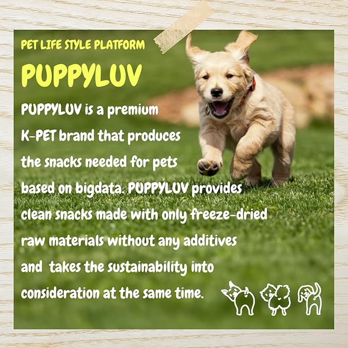 Puppyluv Freeze Dried Sweet Potato Treats for Dogs & Cats - Natural Training Treats, 3.5oz