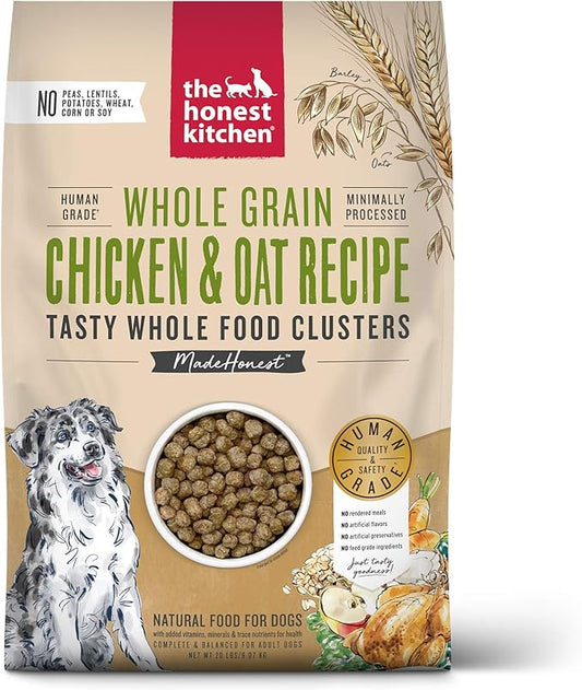 The Honest Kitchen Human Grade Whole Food Clusters Dry Dog Food - Whole Grain Chicken & Oat, 20 lb Bag