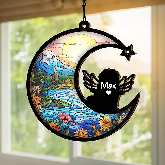 Chillever Shih Tzu Memorial Suncatcher – Custom Pet Loss Ornament, Dog Breed Remembrance Keepsake