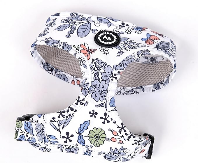 Angie and Allie Organic Cotton Dog Harness,No Pull Pet Harness with Leash D-Ring,Adjustable Soft Padded Dog Vest,Comfortable,Sustainable,Breathable and Stylish for Your Canine Companion