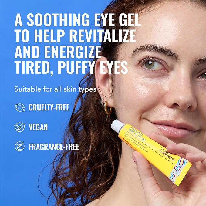 Good Molecules Yerba Mate Wake Up Eye Gel Pack 3 – 15 ml Each | Hydrating Under Eye Gel with Hyaluronic Acid & Caffeine for Dark Circles and Puffiness