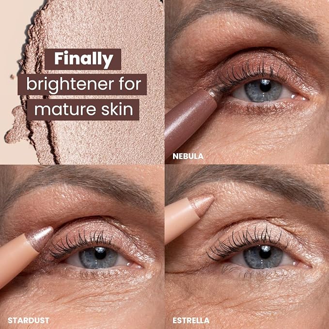 PrimeEyes Eye Brightener for Mature Women ??Creamy Eye Shadow Sticks ??Easy Application, Quick Eye Lift Effect ??Hypoallergenic, Long Wear, Water-Resistant (Stardust)
