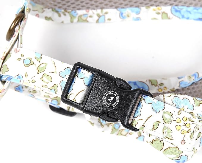 Angie and Allie Organic Cotton Dog Harness,No Pull Pet Harness with Leash D-Ring,Adjustable Soft Padded Dog Vest,Comfortable,Sustainable,Breathable and Stylish for Your Canine Companion