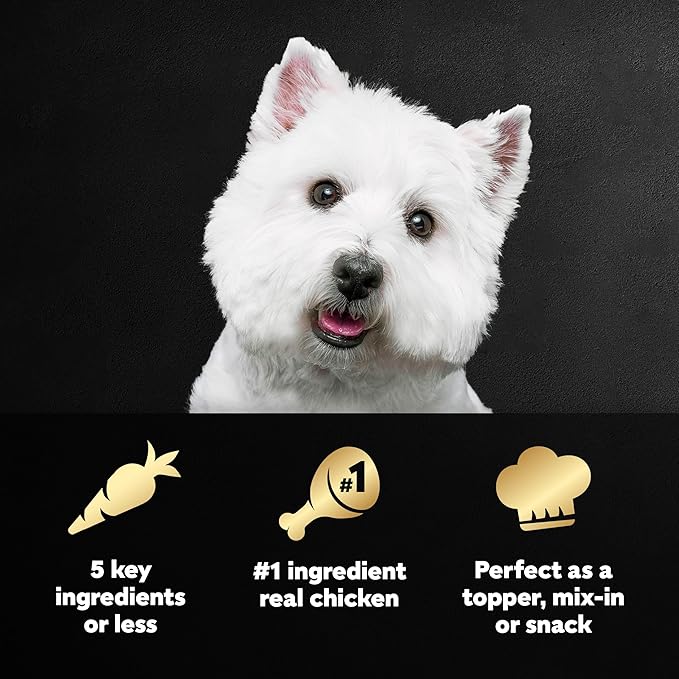 Cesar Simply Crafted Wet Dog Food Toppers for Dry Food, Chicken, Duck, Purple Potatoes, Pumpkin, Green Beans & Brown Rice, and Chicken, Carrots, Barley & Spinach Variety Pack, 1.3 oz Tubs, 8 Count