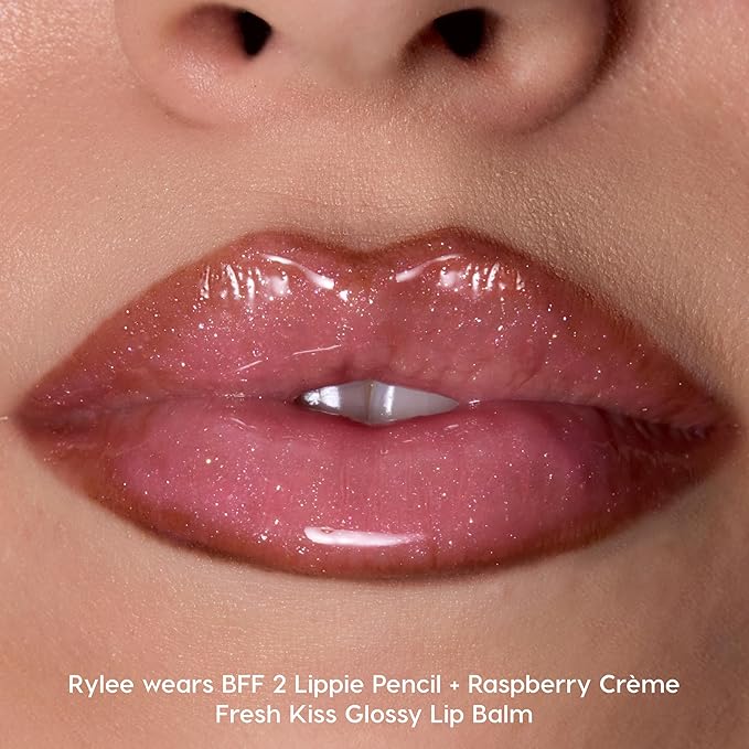 ColourPop Fresh Kiss Glossy Lip Balm - Hydrating Lip Care Enriched with Peptides + Hyaluronic Acid - Pearlescent Shimmer Finish - Vegan + Cruelty-Free - Raspberry Crème (0.49 oz)