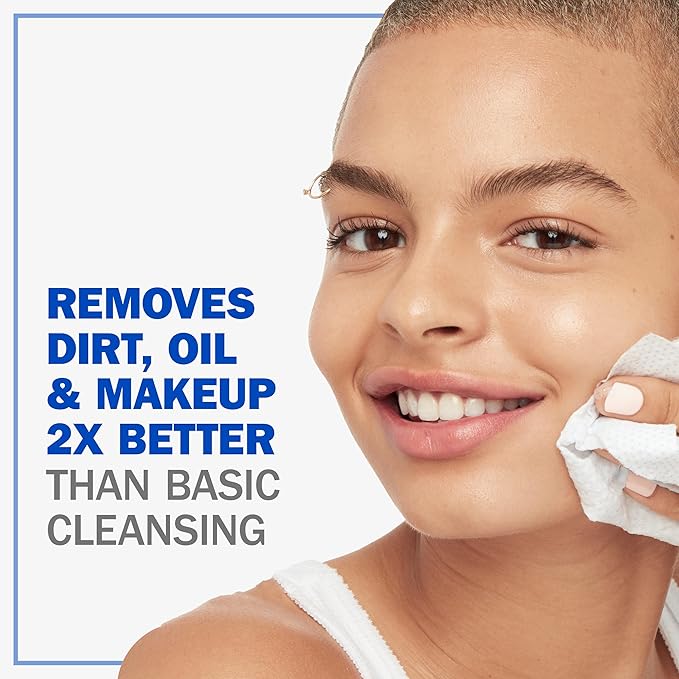 Olay Makeup Remover Wipes, Daily Facials Deep Clean Face Cleanser for Normal to Oily Skin, Alcohol & Fragrance Free, Soft Face Wash Towels, Travel Essentials for Women, Convenient Dry Cloths, 66 ct