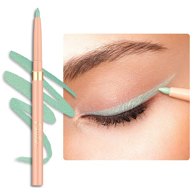 Oulac Mint Green Eyeliner Pencil, Waterproof Retractable Eye Liner Pen, Smooth and Creamy Eye Makeup for Precision Application Vegan & Cruelty-Free, 11 Mint