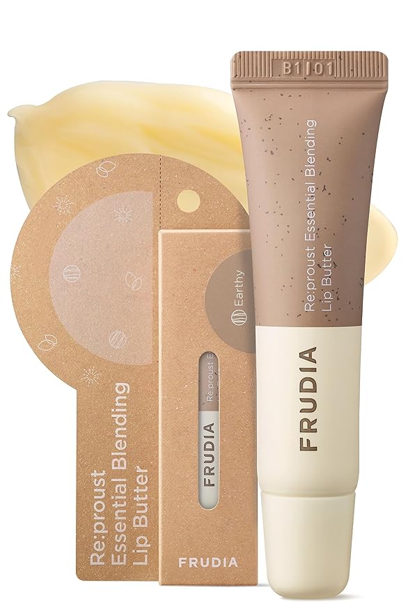 WELCOS Frudia Reproust Essential Blending Lip Butter Earthy | Korean Skin Care & Personal Care Products for Women and Men | Lip Moisturizer & Lip Care Products for Cracked Chapped Dry Lips 0.35 fl oz