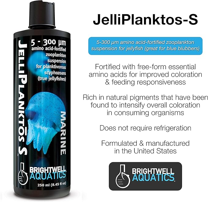 Brightwell Aquatics Jelliplanktos-S Zooplankton Food for Planktivorous Scyphozoans, 250ml, JPSS250