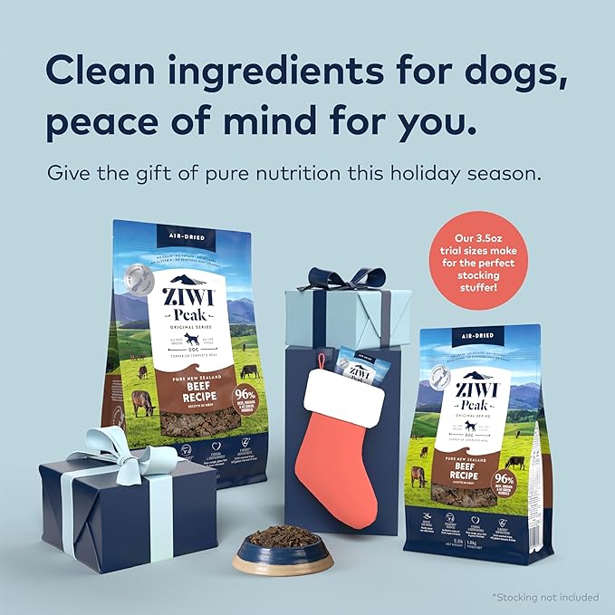 ZIWI Peak Air-Dried Dog Food – Beef - All Natural, High Protein, Grain Free, Limited Ingredient w/ Superfoods (16oz)