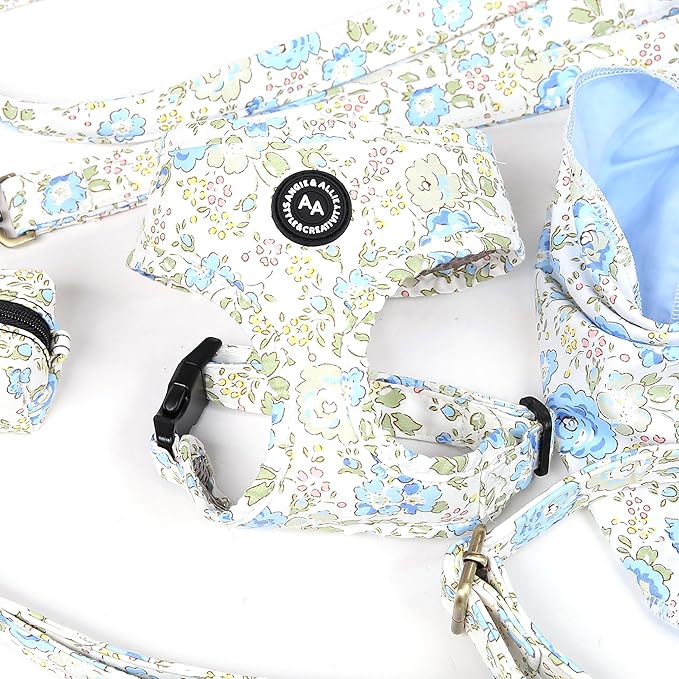 Angie and Allie Organic Cotton Dog Harness,No Pull Pet Harness with Leash D-Ring,Adjustable Soft Padded Dog Vest,Comfortable,Sustainable,Breathable and Stylish for Your Canine Companion