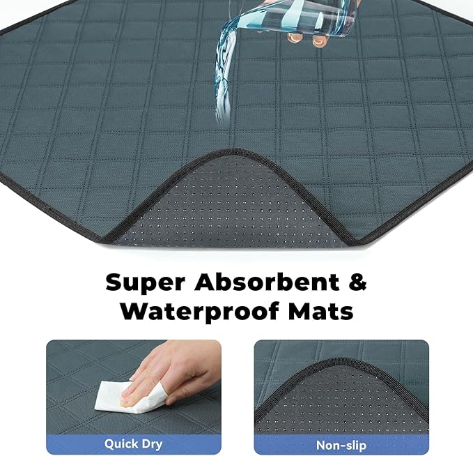 Dog Playpen with 2 Washable Pee Pad, Puppy Pet Cat Playpen Small AnimalsTent Crate Indoor/Outdoor, Portable Pop Up Kennel with Carrying Case(Grey with 2 Pads, Small)
