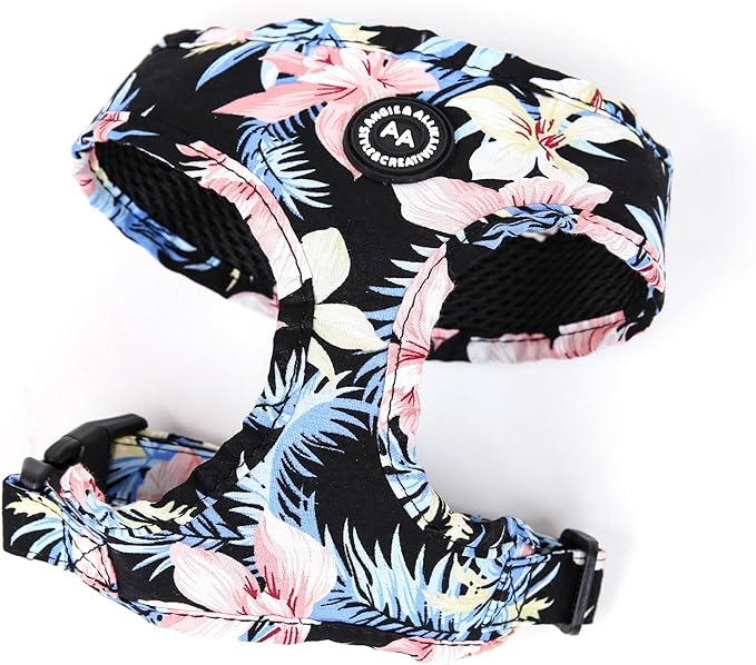 Angie and Allie Organic Cotton Dog Harness,No Pull Pet Harness with Leash D-Ring,Adjustable Soft Padded Dog Vest,Comfortable,Sustainable,Breathable and Stylish for Your Canine Companion