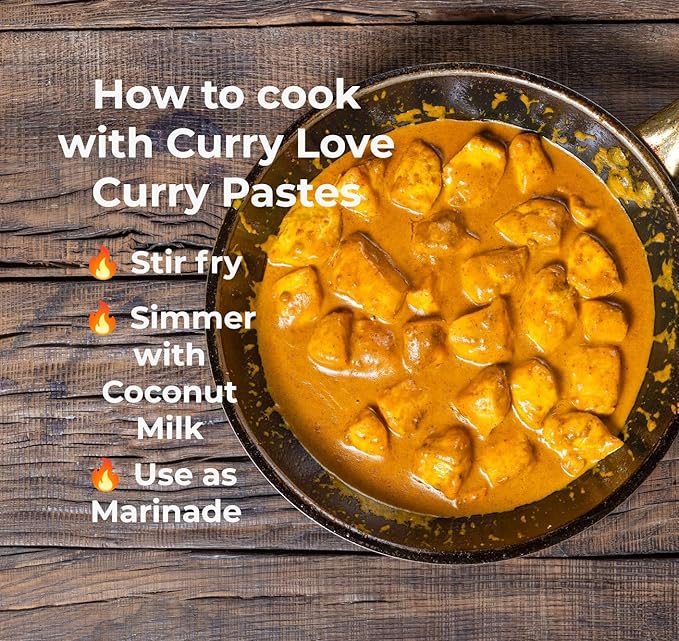Organic Massaman Curry Paste - Authentic, Vegan, Dairy-Free, and Sugar-Free - Made in Thailand | 6 x 2.8 oz Pouches