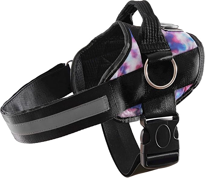 Joyride Basic Essential Dog Harness 1.0 - Small, Medium, Large Dogs, No-Pull Pet Vest with 3 Side Rings for Leash Placement, Adjustable for Training (Tie Dye, XS)