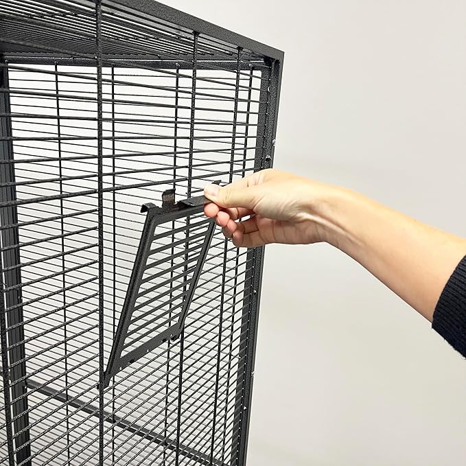 Borneo Small Animal Cage - for Sugar Gliders, Squirrels, Marmosets & Other Small Pets (Cage + Shelf & Ladder Set)
