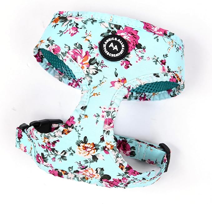 Angie and Allie Organic Cotton Dog Harness,No Pull Pet Harness with Leash D-Ring,Adjustable Soft Padded Dog Vest,Comfortable,Sustainable,Breathable and Stylish for Your Canine Companion