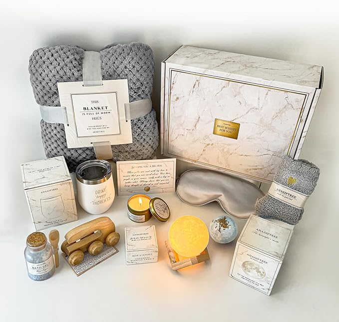 Gift Basket Gifts for Women,11PC Birthday,Sympathy,Surgery Recovery Gifts Women,Get Well Soon After Surgery,Condolences Basket for Loss,Sympathy